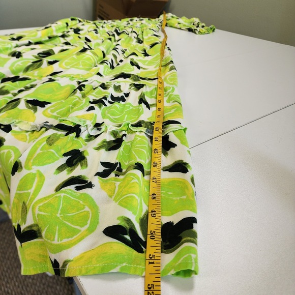 Steve Madden Womens Sunny Lime Challis‎ Tiered Maxi Dress Size Large Lime Green - Picture 10 of 11